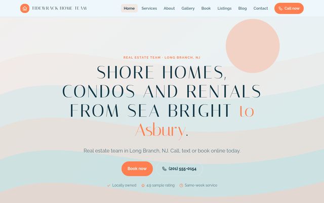 Screenshot of demo design P-14, Shoreline Home Team