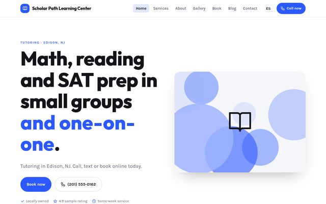 لقطة شاشة لتصميم العرض P-22، Scholar Path Learning Center