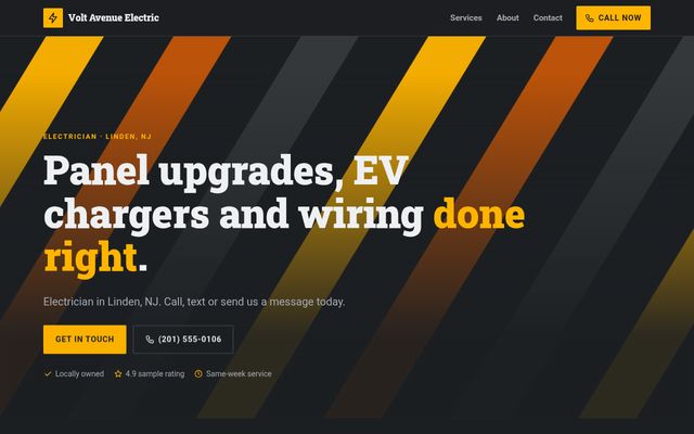 Screenshot of demo design S-06, Volt Avenue Electric
