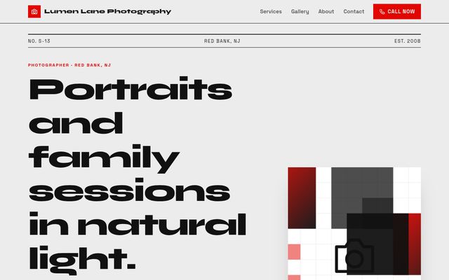 Screenshot of demo design S-13, Lumen Lane Photography